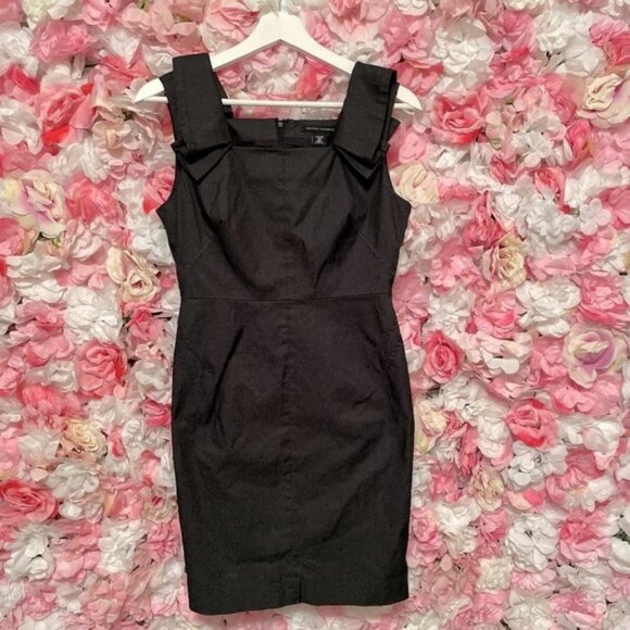 Banana Republic Dark Grey Sasha Sheath Dress Sz 6P - Picture 1 of 5